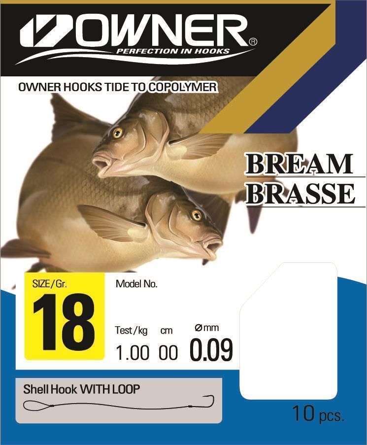 Owner Brassenhaken RL-340 Gunsmoke; Gr. 16; 10 Stück