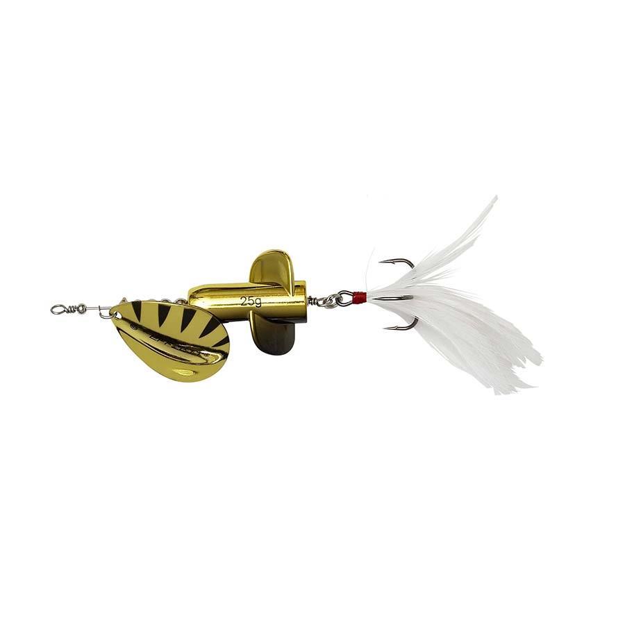 DAM EFFZETT® RATTLIN’ SPINNERS; Gold; Gr. 6; 13 cm; 25 gr.