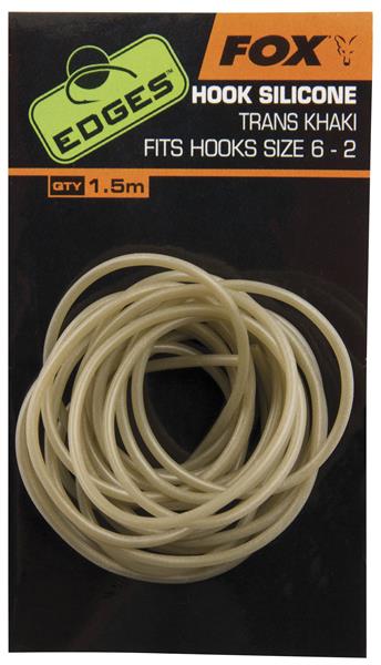 Fox Edges Hook Silicone Sz 6 - 2; Trans Khaki