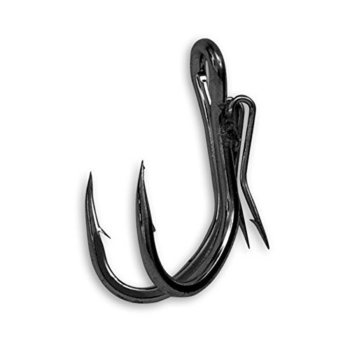 Black Cat Ghost Double Hook; schwarz nickel; Sz. 6/0; 5 pcs