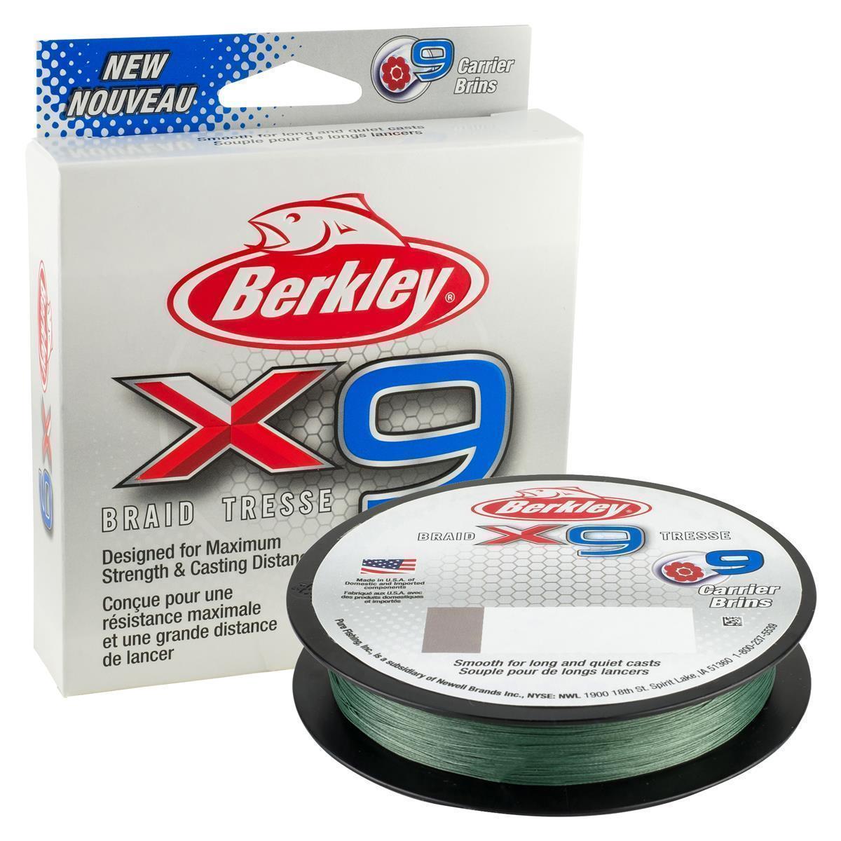 Berkley X9 Braid; 0,17 mm; 17,0 Kg.; 300 m; Low-Vis Green