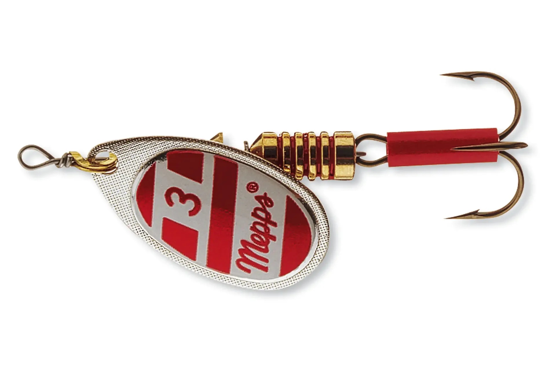 Mepps Aglia Amerika´s Nr. 1 Silber / Rot / Weiß # 5