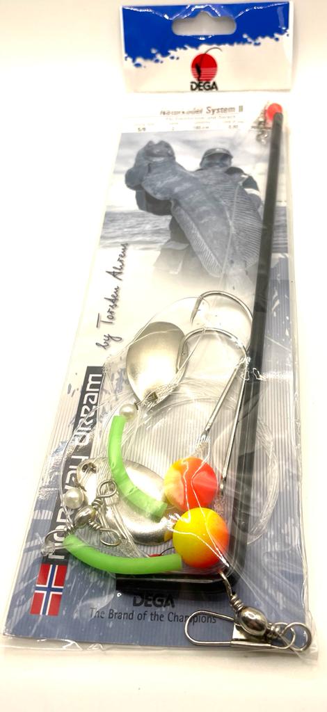 Dega Naturköder-System mit Auftriebsperlen; 5/0; 180 cm; 0,80 mm