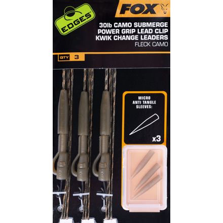 Fox Edges Cam Sub Power Grip Lead 30 Lb; Fleck Camo; Qty. 3