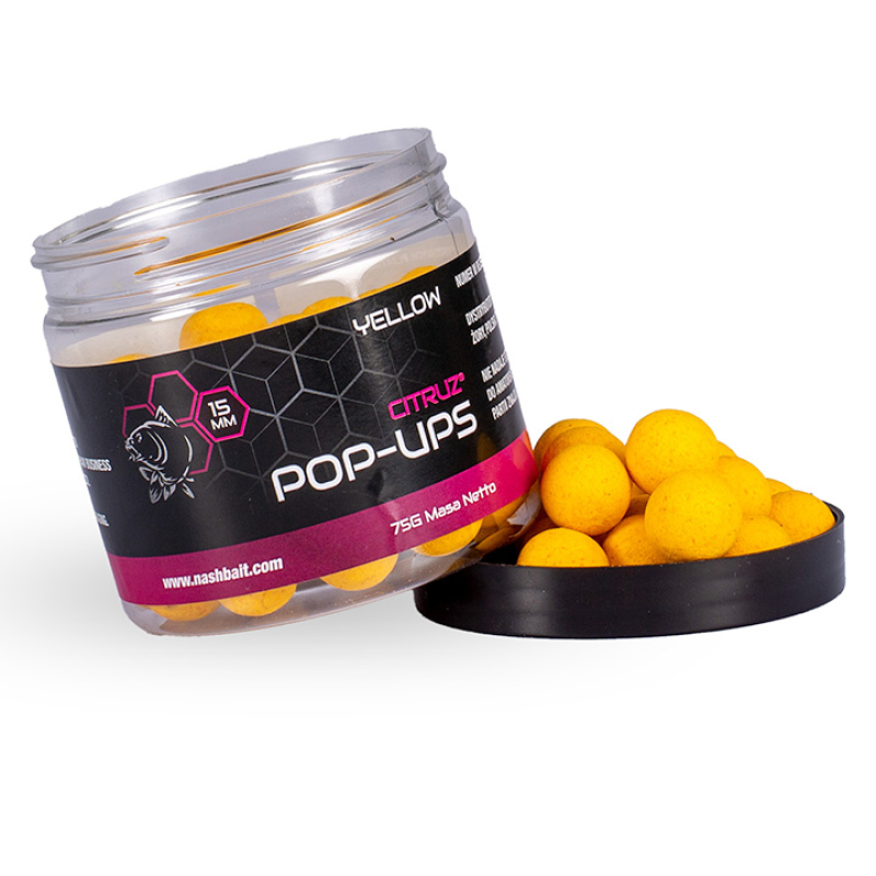 NashBait Citruz Pop-Ups # 15 mm Yellow