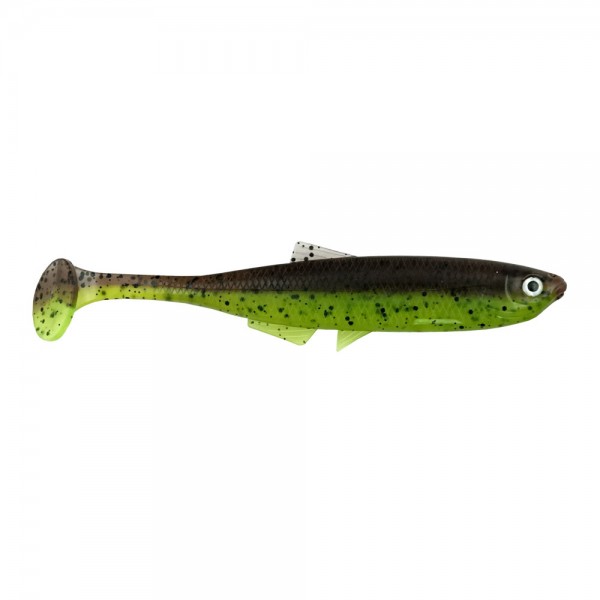LMAB KØFI (KÖFI) Bleak Shad; 9 cm; Green Pumpkin Chartreuse