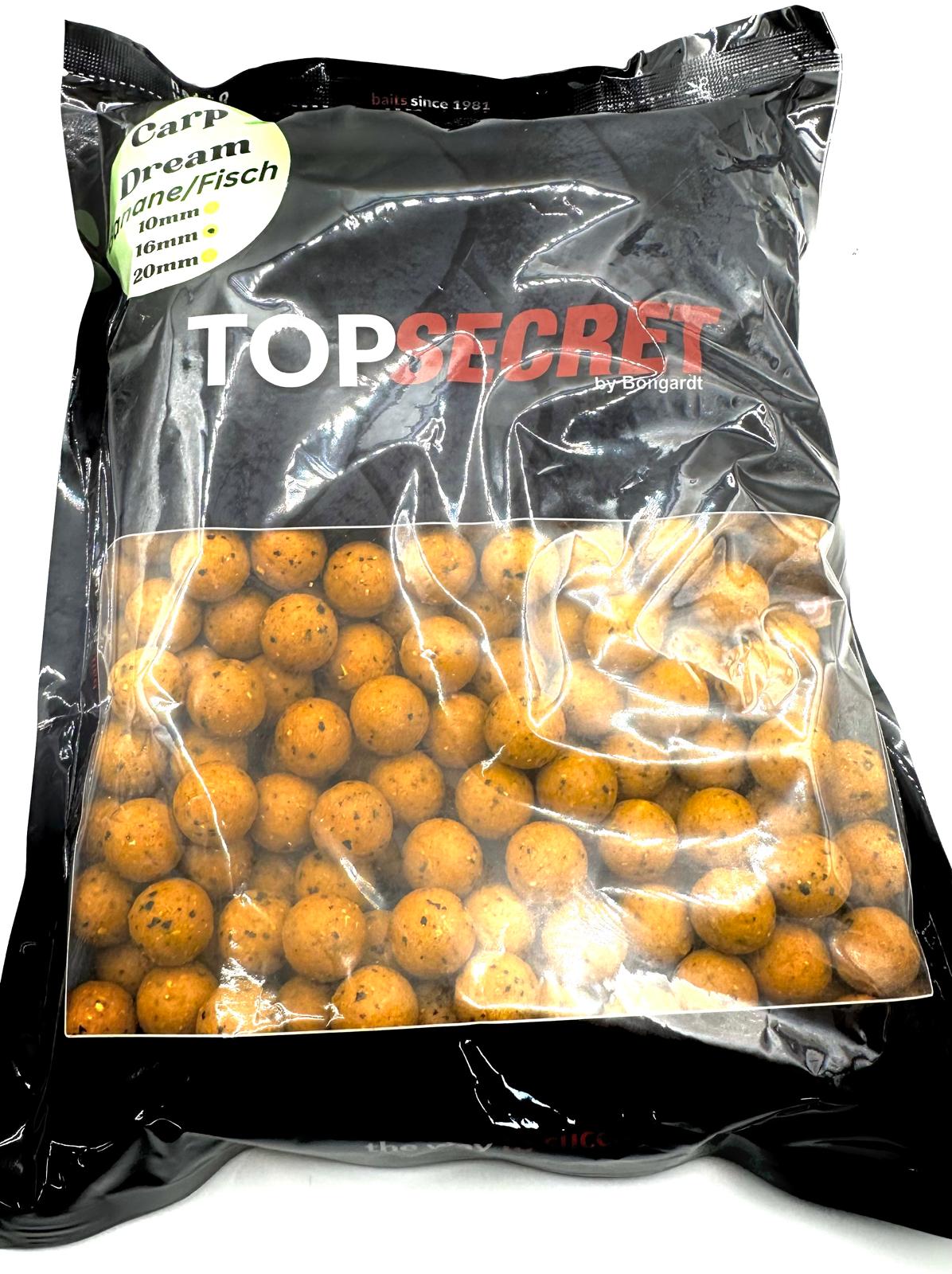 Top Secret Carp Dream Boillies # 20 mm 3 Kilo Banane / Fisch