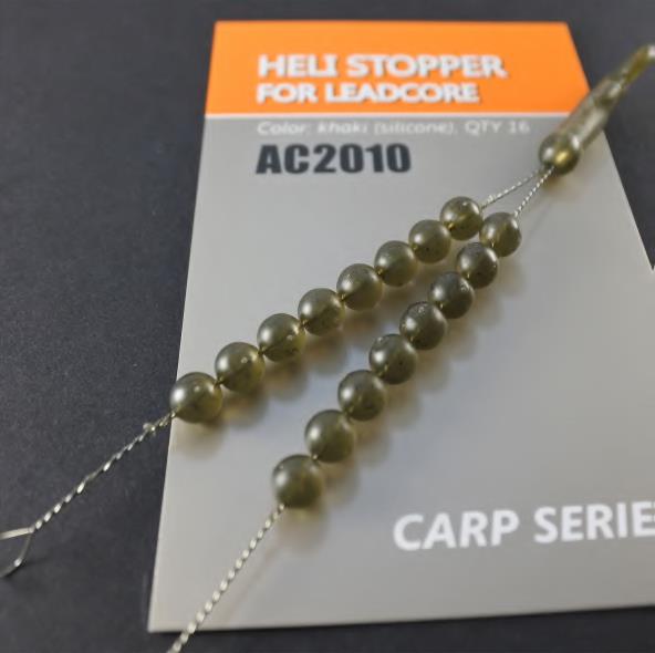 Life Orange Heli Stopper for Leadcore; khaki silicone; QTY 16