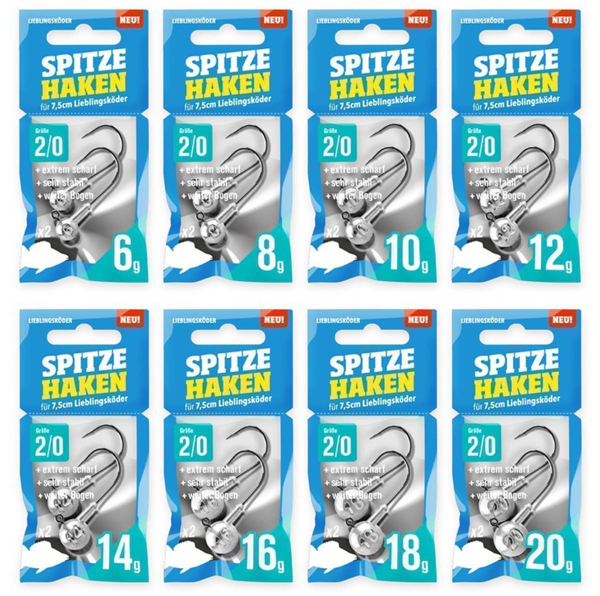Lieblingsköder Spitze Haken; Größe 2/0; 14 Gramm