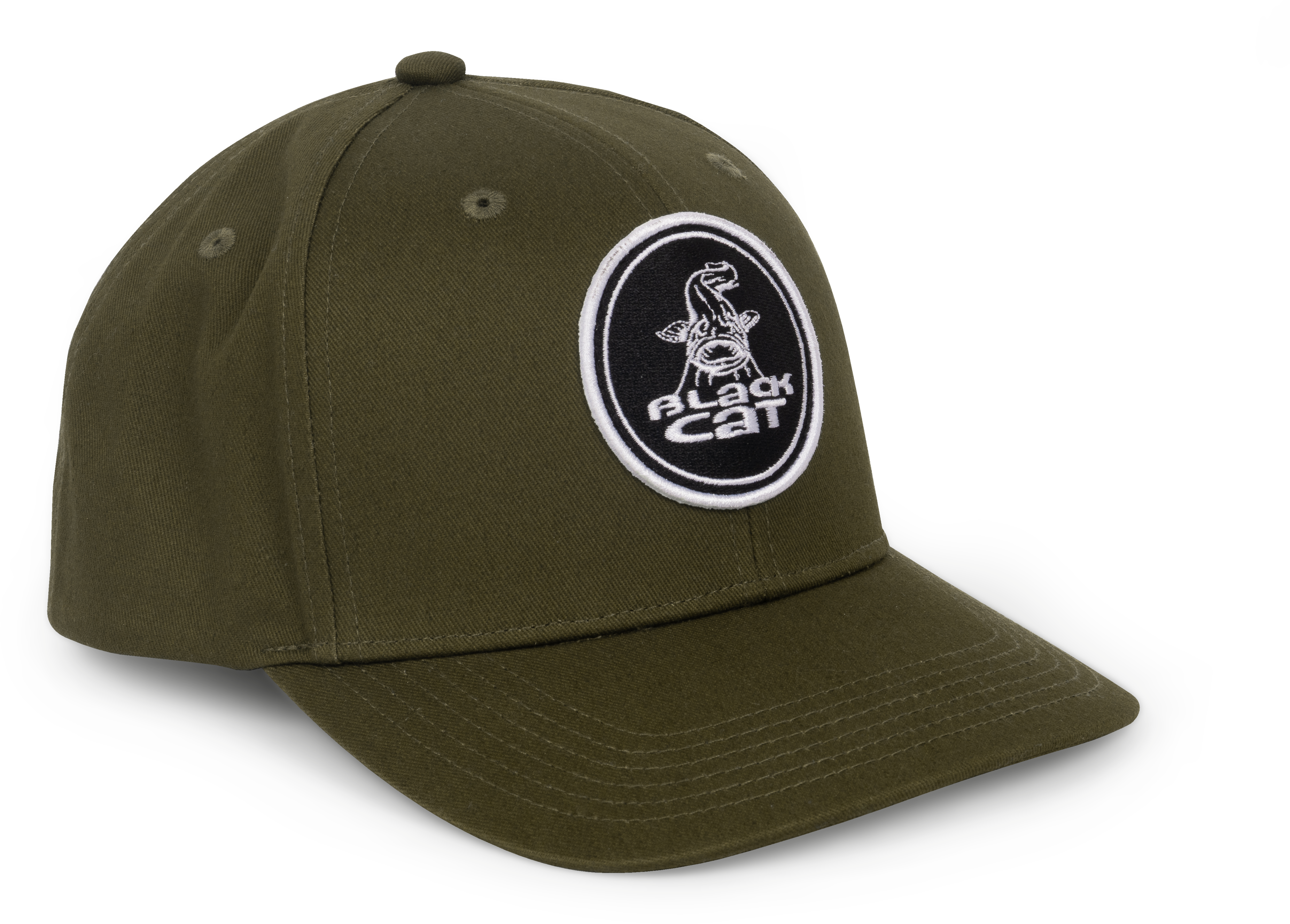 Black Cat Green Flat Peak Cap