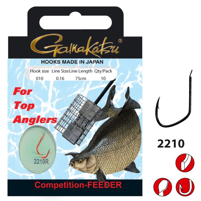 Gamakatsu Competition-Bream Feeder LS-2210 Rot 100 cm # 10 / 0,16 mm