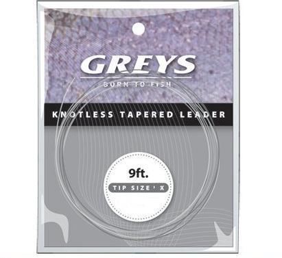 Greys knotenlos verjüngtes Vorfach; 9ft.; 0,20mm; 6lb.