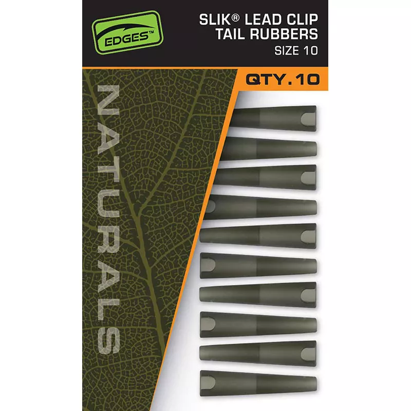 Fox Naturals Size10 Slik Lead Clip Tail Rubber