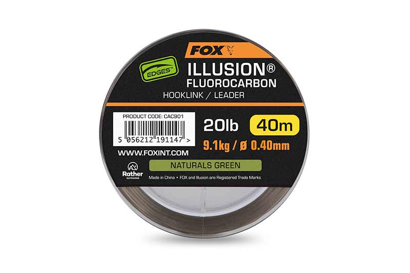 Fox Illusion Fluorocarbon Hooklink/Leader 20 lb / 9,1 kg / 40 m
