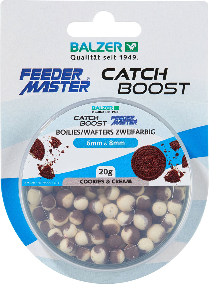 Balzer Catch Boost Method Feeder Boilies (Wafter), zweifarbig