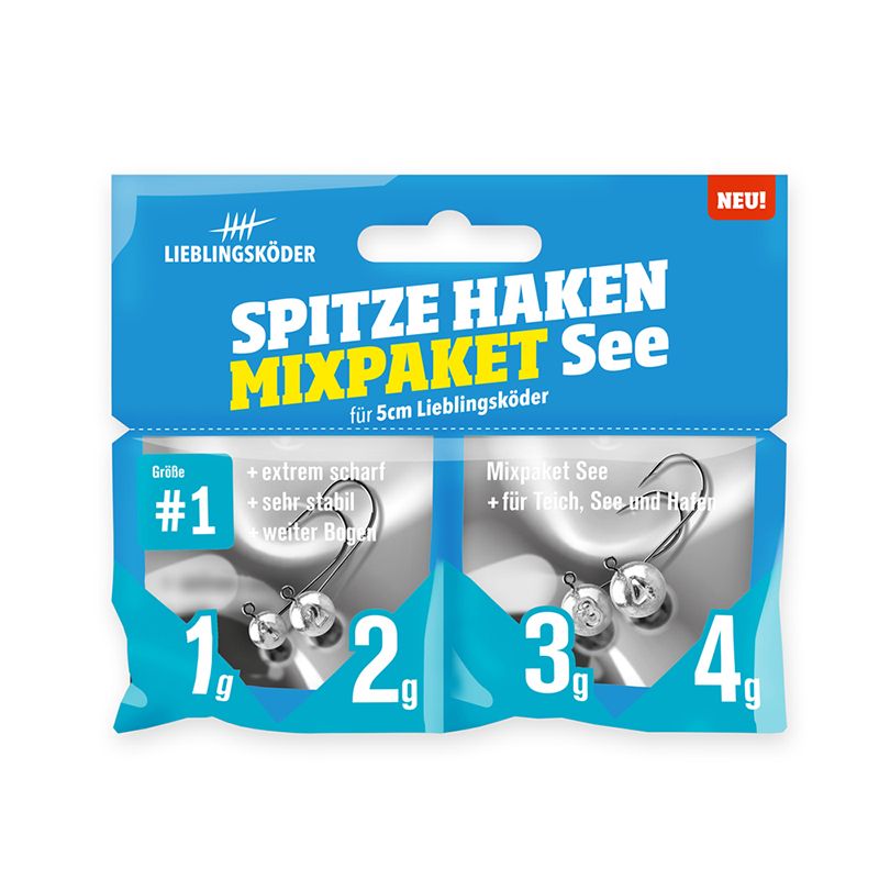 Lieblingsköder Spitze Haken Mixpaket See; Größe #1