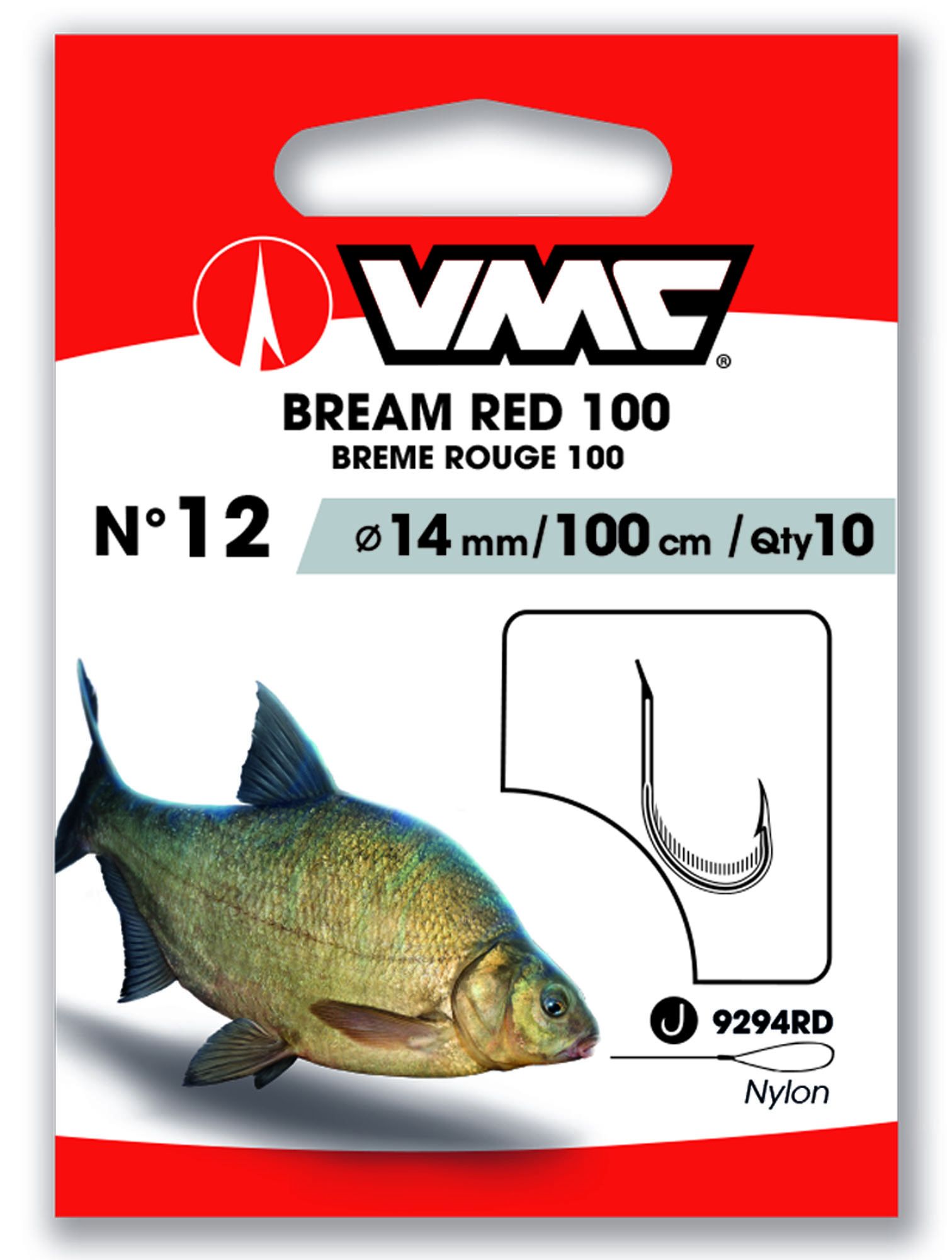 VMC Brassen Rot 100 cm # 14 / 0,12 mm