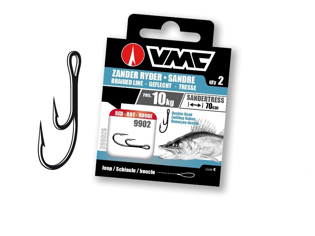 VMC Zander Ryderhaken 9902 Kevlar; Gr. 4; 10 kg, 70 cm, 2 Stück