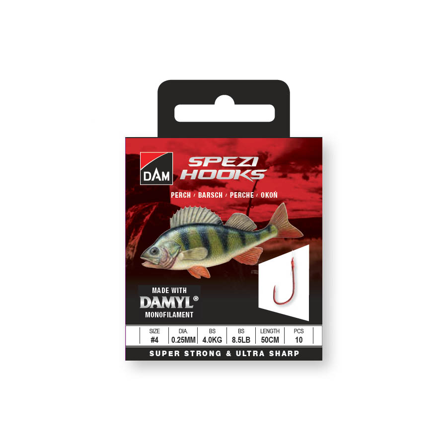 DAM SPEZI PERCH SPEZI PERCH 8 0.20MM 2.5KG 5.5LBS 50CM 10PCS