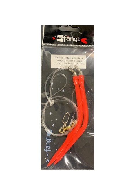 Das fängt Gummi-Makk-System Dorsch-Seelachs-Pollack; Gr. 2/0; 0,90 mm