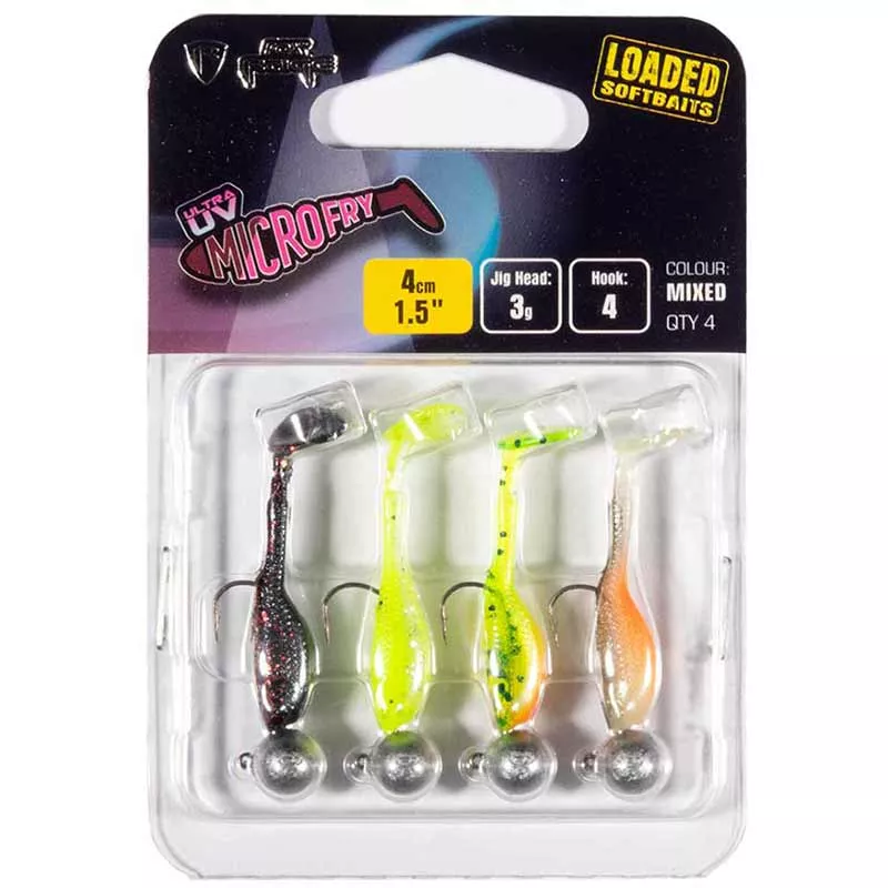 Fox Rage Ultra UV Micro Fry Mixed Colour Loaded Lure Pack