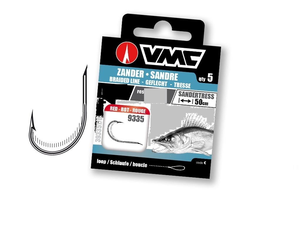 VMC Zanderhaken 9335 Kevlar; Gr. 4; 10 kg, 50 cm, 5 Stück