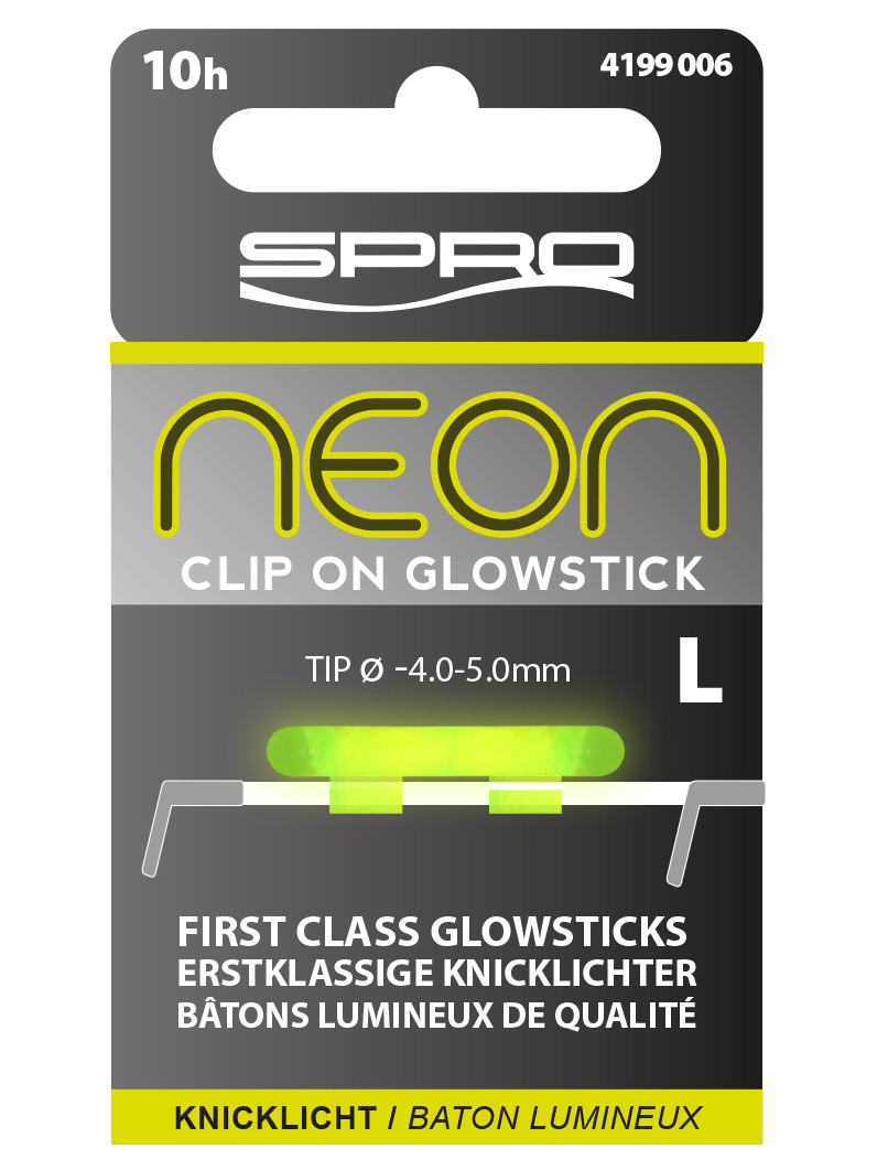Spro Neon Clip On Glowstick; Green; Large; Qty. 50