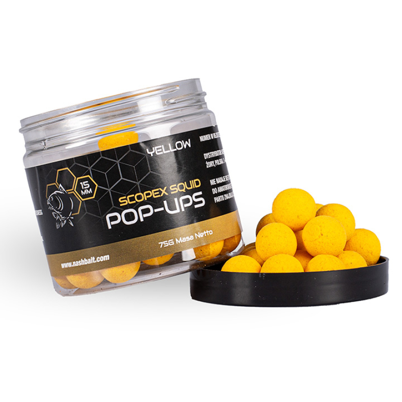 NashBait Scopex Squid Pop-Ups # 20 mm Yellow