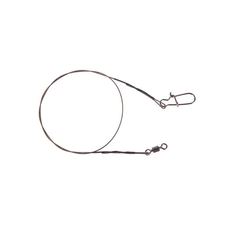 Profi Blinker Stahlvorfach mit Wirbel und Karabiener; 15 Kg; 30cm; 7 x 1; 20 Stück