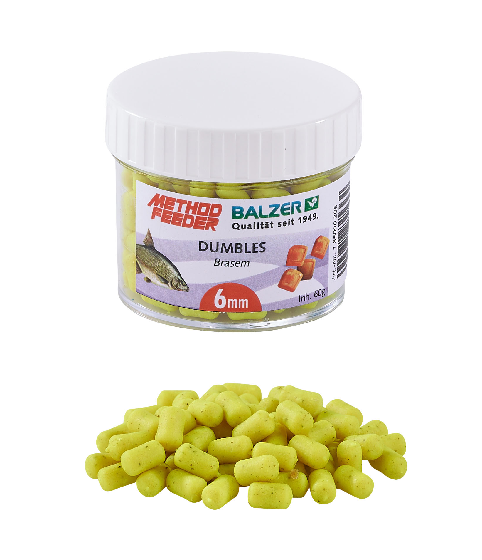 Balzer Method Feeder Dumbbells 6 mm Gelb-Brassen Balzer Method Feeder Dumbbells 6 mm Gelb-Brassen