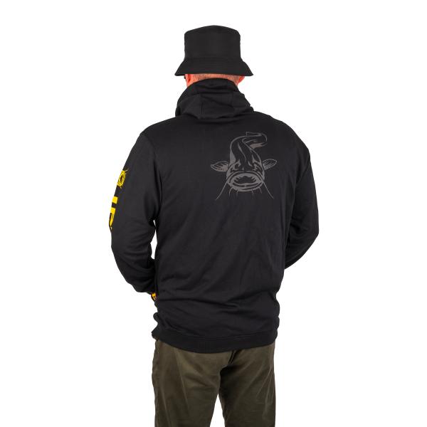 Black Cat Black Zipped Hoody 3XL