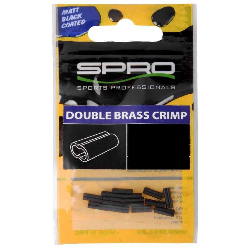 Spro Matte Black W-Brass Crimp  0,8x1,7mm