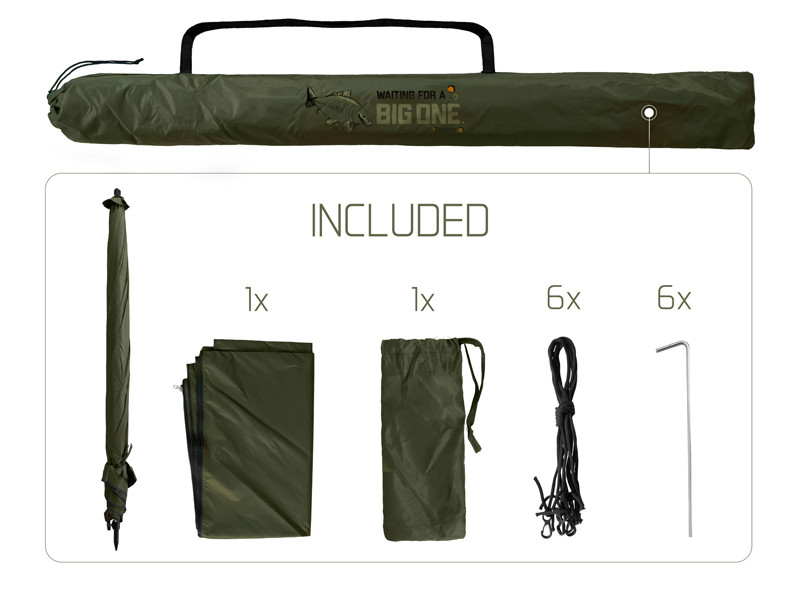 Delphin Regenschirm mit der Seitenwand Delphin BigONE CARP