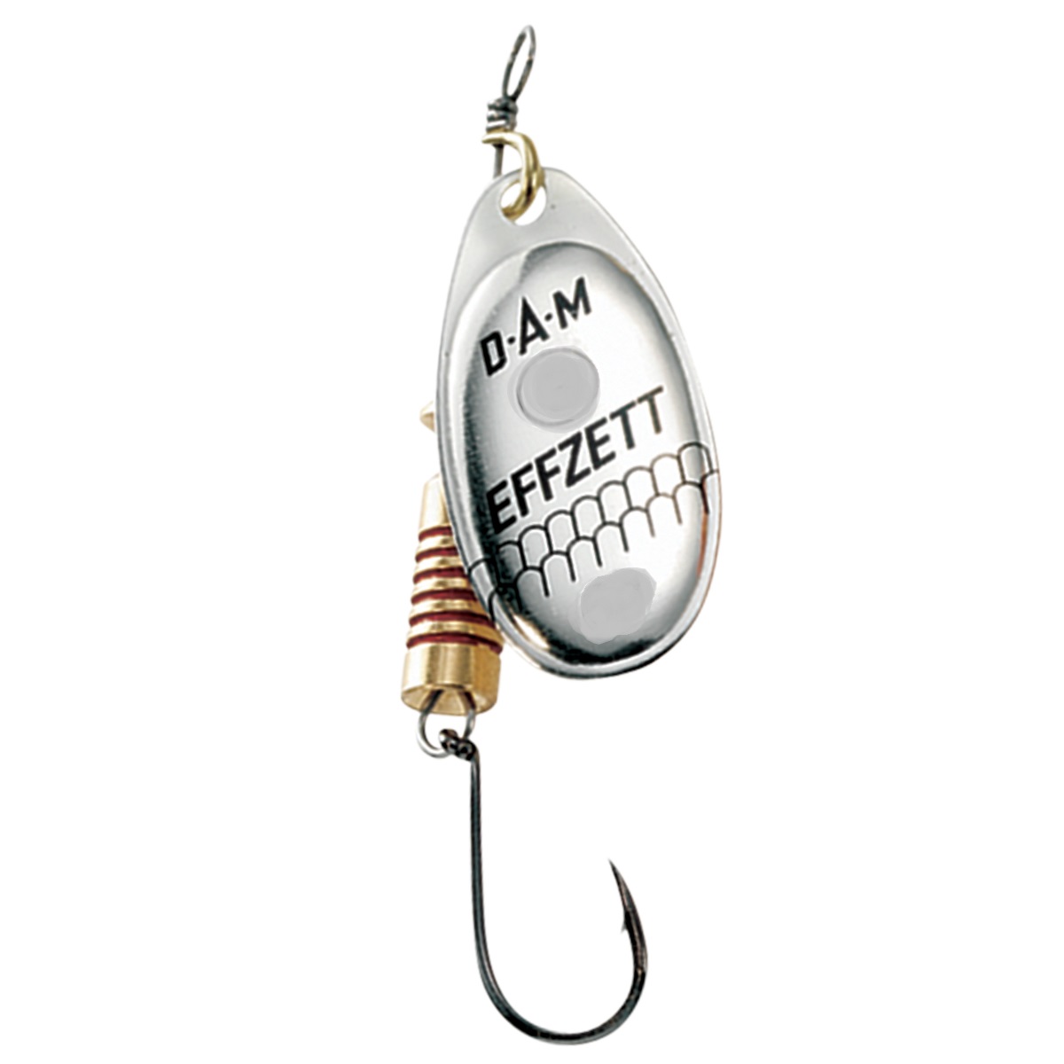 DAM Effzett Spinner Einzelhaken; Silber; Gr. 2; 4 gr.