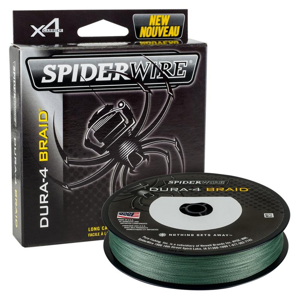 Spiderwire Dura 4 Braid geflochtene Schnur; Farbe: Moos Green; 0,20 mm; 17,0 Kg; 300 m