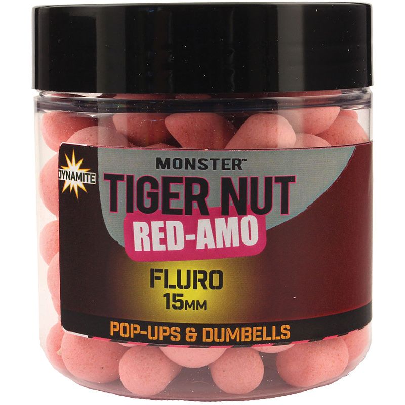 Dynamite Baits Monster Tigernut Red-Amo Pop-Ups & Dumbells; 15 Mm