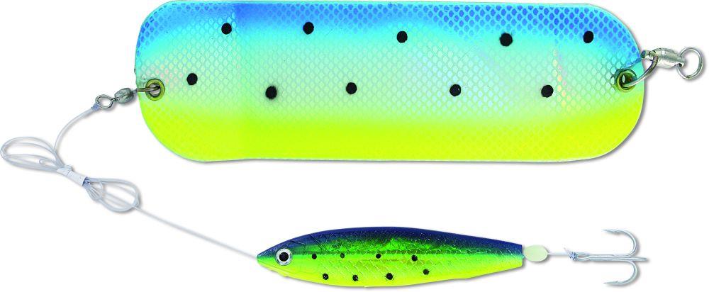 RHINO FLASHER MIT SOFTFISH LURE GOLD SWEDISH FLAG; 105 gr.; 28 cm