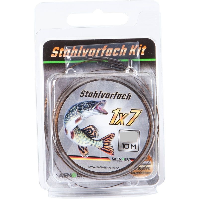 Sänger Stahlvorfach Kit 1 x 7; L: 10 m.; 9 Kg. Sänger Stahlvorfach Kit 1 x 7; L: 10 m.; 9 Kg.