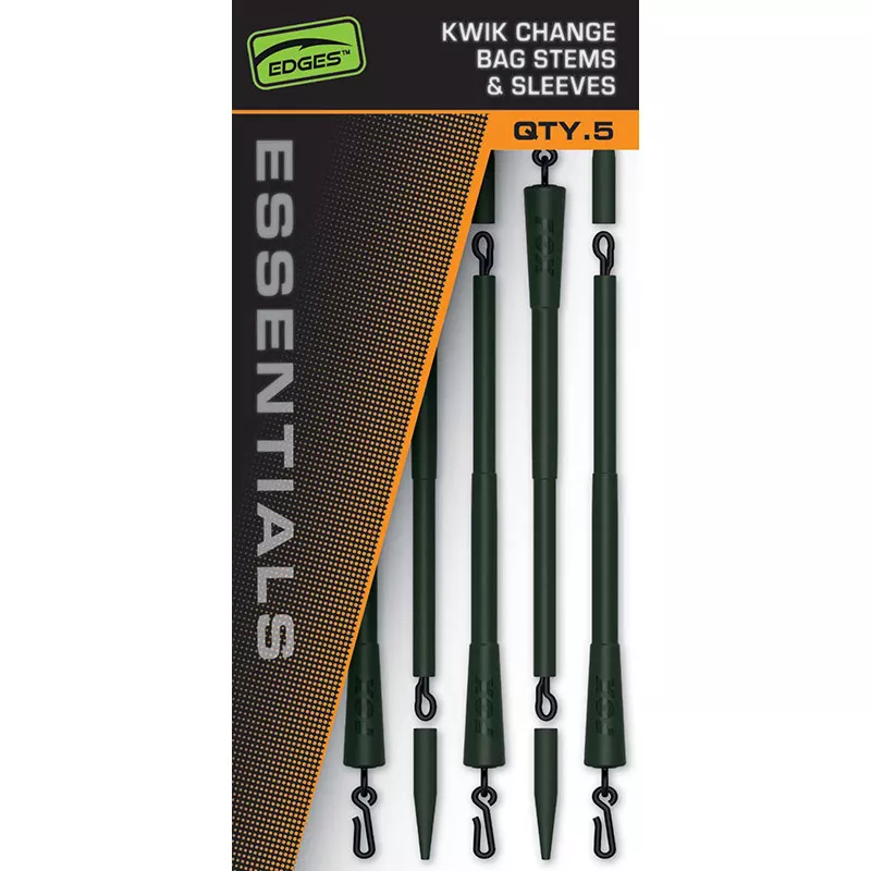 Fox Edges Kwik Change Bag Stems and Sleeve Qty. 5