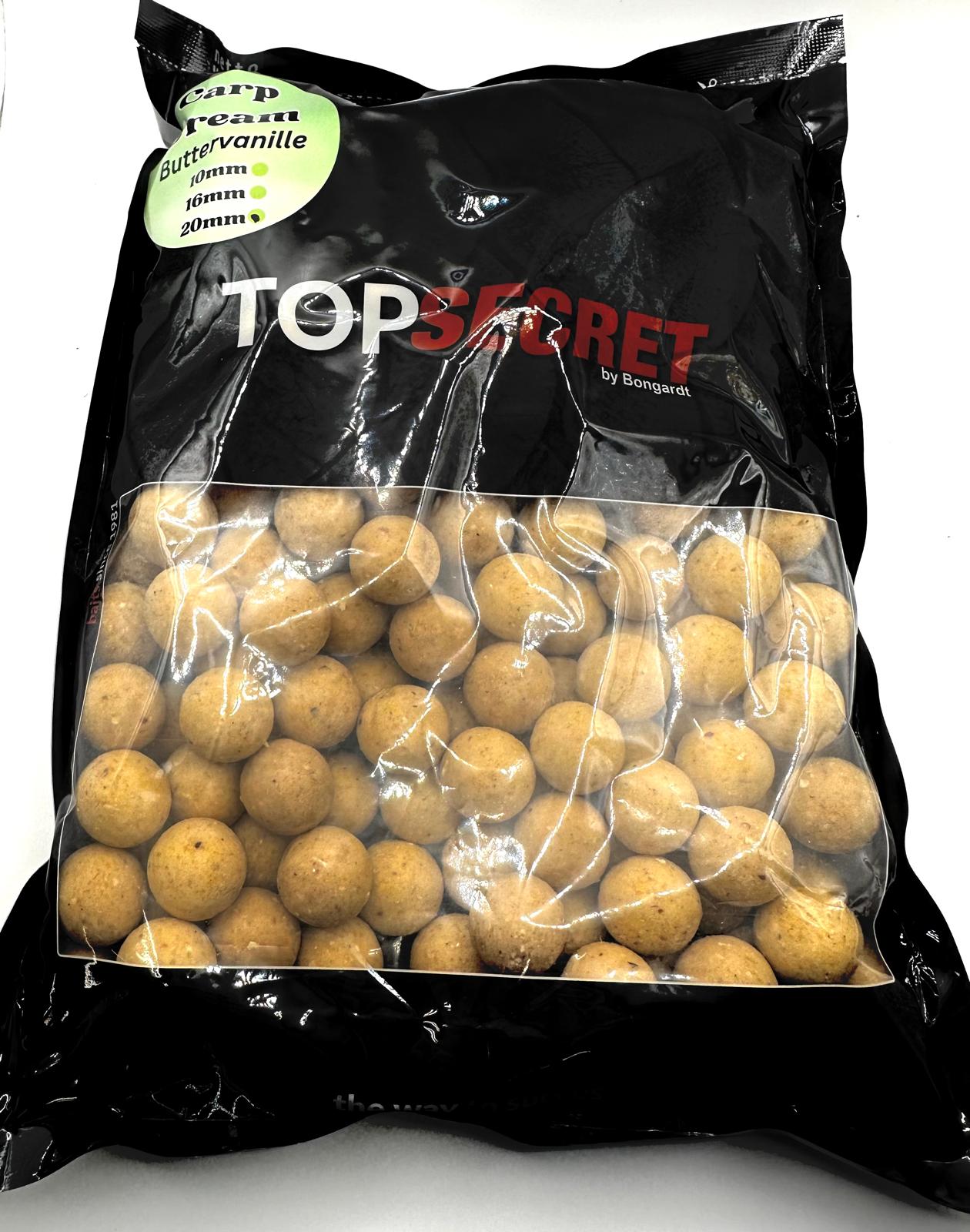 Top Secret Carp Dream Boillies # 20 mm 1 Kilo Buttervanille Beige