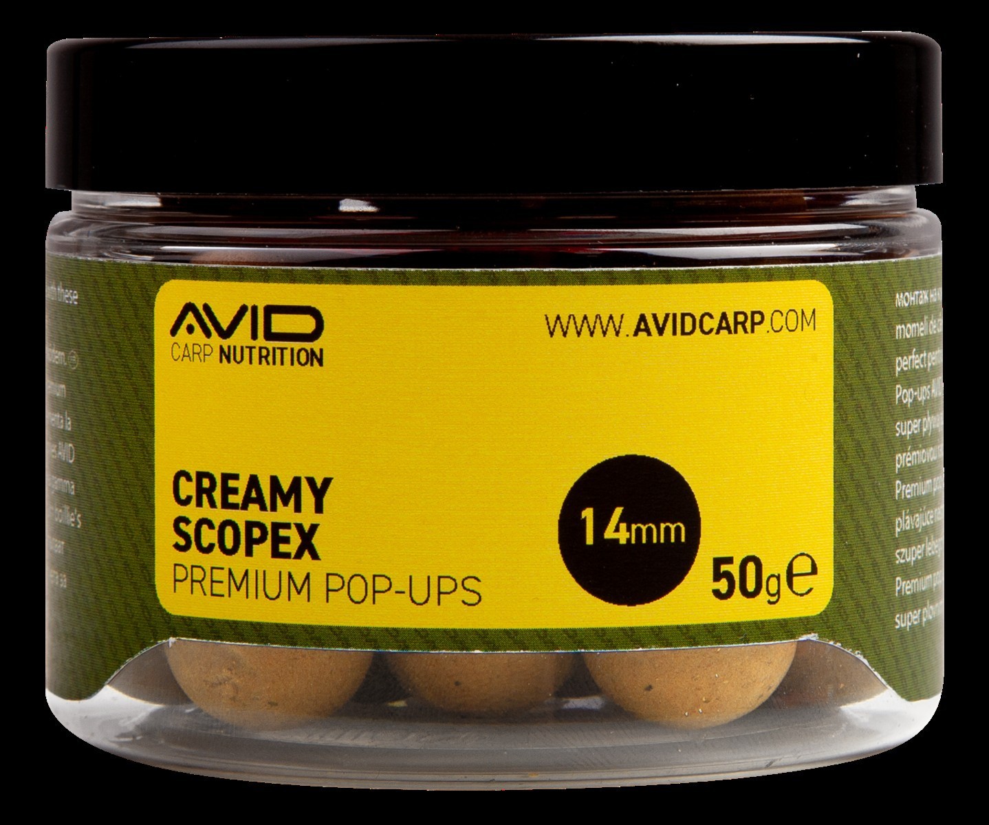 Avid Carp Premium Pop Up´s 50 g / 14 mm  Creamy Scopex Avid Carp Premium Pop Up´s 50 g / 14 mm  Creamy Scopex