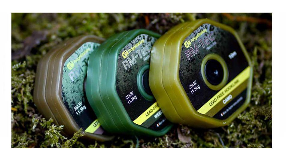 RidgeMonkey RM-Tec Lead Free Hooklink; 25 Lb; 10 m; Weed Green