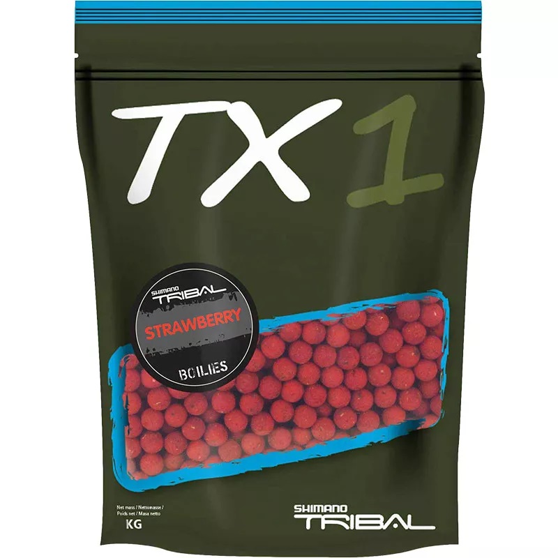 Shimano TX1 Boilies 1 Kg 15 mm Strawberry