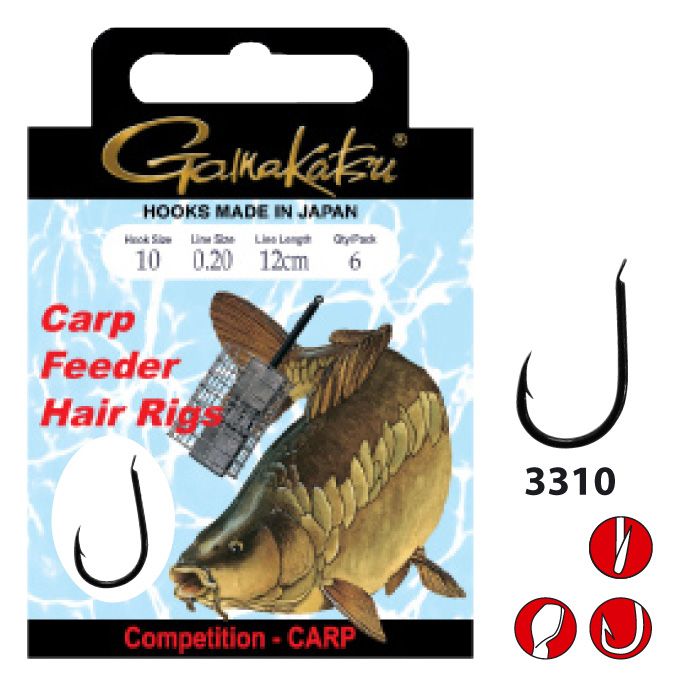 Gamakatsu Carp Feeder Hair Rig LS-3310 Bronze 70 cm # 8 / 0,22 mm Gamakatsu Carp Feeder Hair Rig LS-3310 Bronze 70 cm # 8 / 0,22 mm
