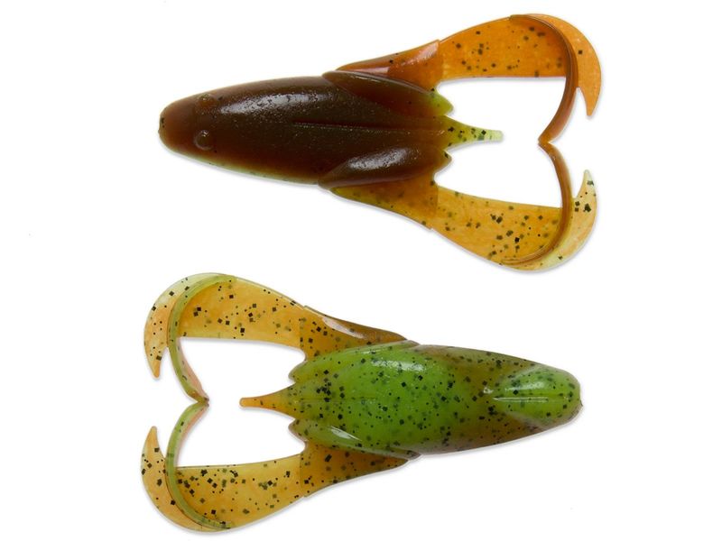 Keitech Noisy Flapper 3.5"; 5 Stück; Motoroil / Chartreuse