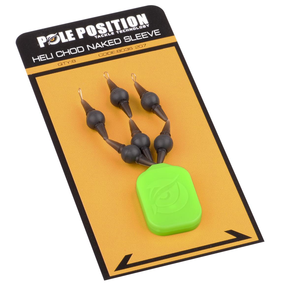 Pole Position Naked Heli Chod Sleeve; Line Diam: 0,35 - 0,65 mm.; Qty. 6