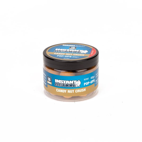 NashBait Instant Action Pop-Ups Candy Nut Crush; 18mm; 60g NashBait Instant Action Pop-Ups Candy Nut Crush; 18mm; 60g