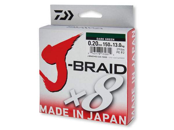 Daiwa J-Braid X8 0,51 mm; 300 m; 56 Kg; Multi Color