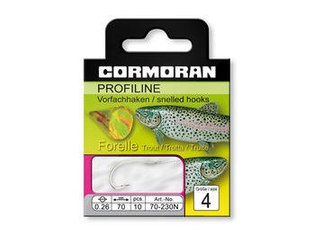 Cormoran Profiline Forellenhaken nickel; Gr. 10; 0,20 mm