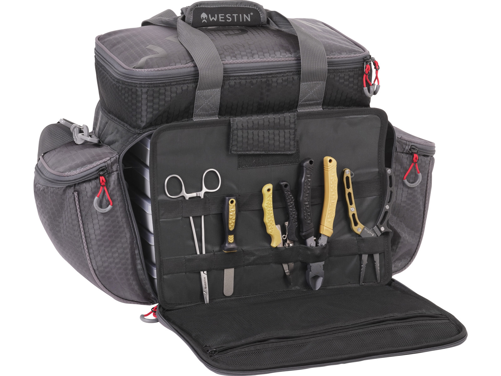 Westin W4 Master Lure Bag 5 Boxes Titanium Black 55 x 25 x 37 cm